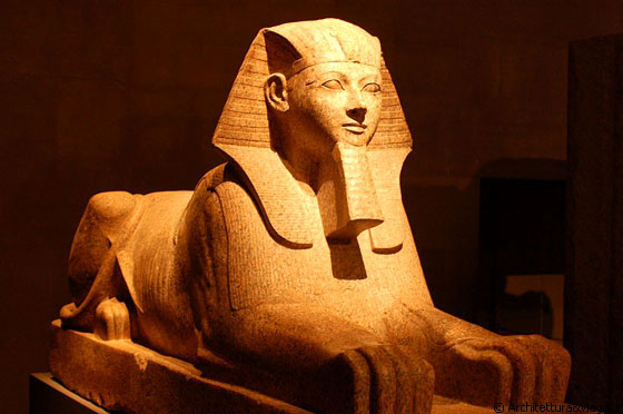 UPPER EAST SIDE - Sezione egizia del MET - Sfinge di Hatshepsut, Nuovo Regno, Dinastia 18, regno di Hatshepsut, ca. 1473-1458 a.C. - Granito rosso, con tracce di vernice blu e giallo