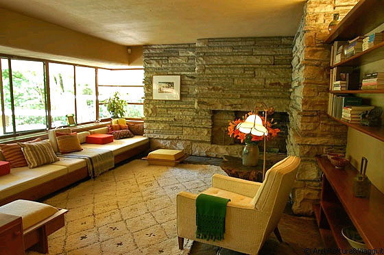FALLINGWATER - Alloggio per gli ospiti: il soggiorno