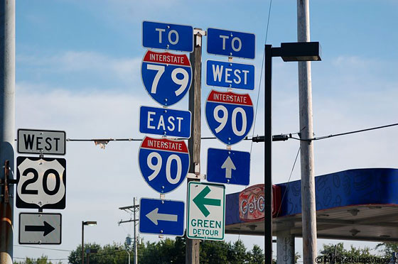 VERSO L'OHIO - Ci rimettiamo in cammino sulla statale 90, in direzione ovest, verso Cleveland