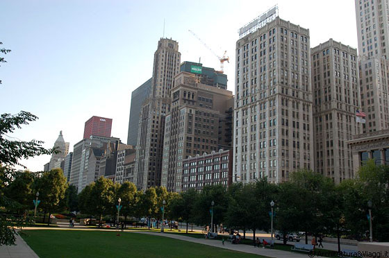 CHICAGO - South Michigan Avenue vista dal Millennium Park 