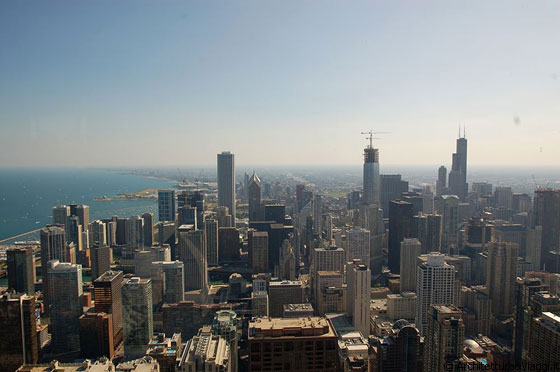 CHICAGO - Chicago sud, vista dal 95° piano del John Hancock Center