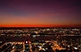 NEW YORK CITY. Il bellissimo tramonto rosso dall'alto dell'Empire, oltre il fiume Hudson