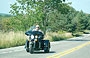 PENNSYLVANIA. On the road con un chopper a tre ruote