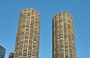 DOWNTOWN CHICAGO. Le due torri di Marina City in N. State St. 