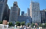 CHICAGO . Dall'AT&T Plaza vista su Michigan Avenue