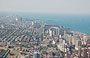 CHICAGO. Dall'osservatorio delle Sears Tower, vista verso nord, il Lincoln Park e la distesa del Lago Michigan