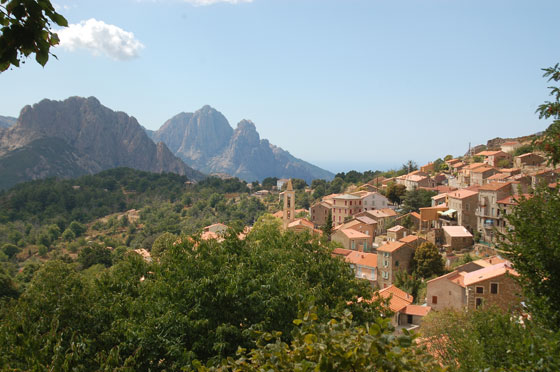 EVISA - Questo villaggio a 830 slm, è il regno del marrone denominato marron d'Evisa, specie ideale per farne marron glacés