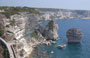 BONIFACIO. Dal Bastion de l'Etendard vista sulle bianche falesie e sul Grain de Sable