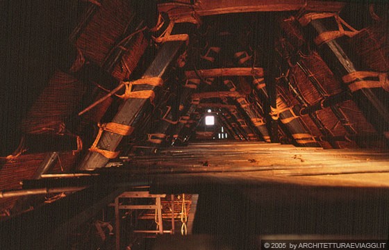 OGIMACHI - La struttura del tetto della casa gassho-zukuri Kanda-ke