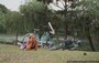 NARA. Nara-koen: relax su un bel prato nei pressi di un'altro laghetto