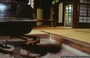 TAKAYAMA. Casa Yoshijima - Irori con braciere a carbone incassato nel pavimento in legno ricoperto di tatami