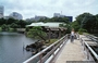 TOKYO GINZA. Hamarikyu-teien Gardens: la casa da tè Nakajima, in mezzo al laghetto