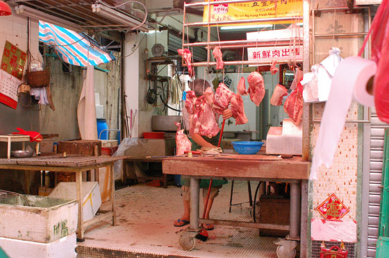 A EST DI CENTRAL - Carni esposte tra i vicoletti di Wan Chai