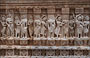 UDAIPUR. Jagdish Temple - particolare delle raffinate decorazioni scultoree del basamento