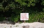 PULAU PERHENTIAN BESAR. Un cartello a Turtle Beach ci ricorda di non avvicarsi alle uova delle tartarughe