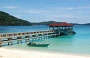 PULAU PERHENTIAN BESAR. Il pontile nella baia del Perhentian Island Resort