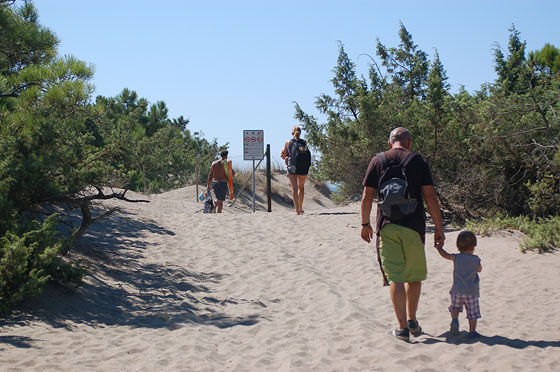 RISERVA NATURALE DUNE FENIGLIA - Parcheggiamo le biciclette e ci dirigiamo in spiaggia