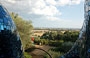 GIARDINO DEI TAROCCHI. Vista sul panorama dalla terrazza dell'Imperatrice