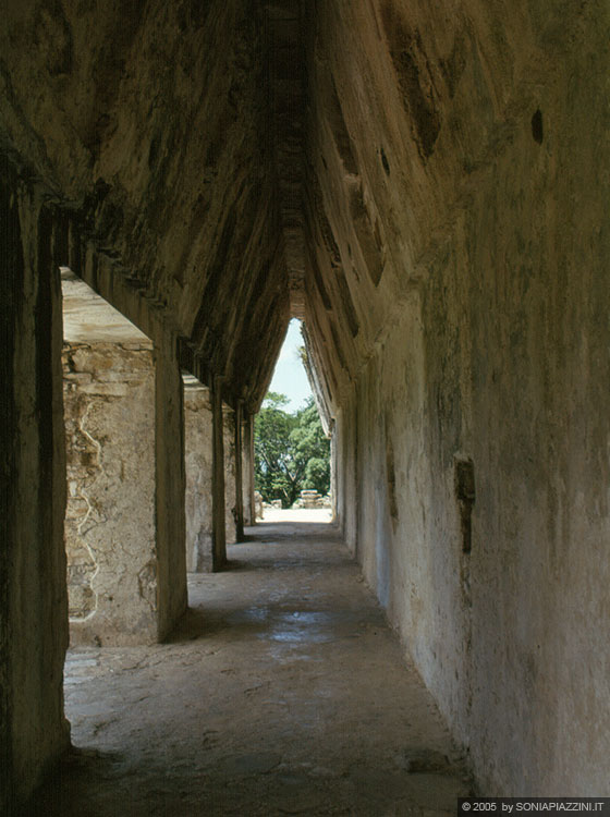 PALENQUE - Palacio - le gallerie con le possenti volte 