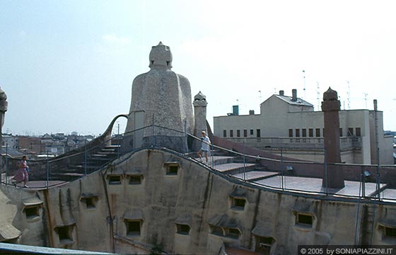 BARCELLONA - Casa Milà - La Pedrera - Il terrazzo di copertura