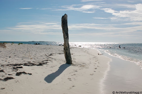 ESPENQUI' - La poesia del sole che cala e disegna sulla sabbia le ombre lunghe di elementi naturali