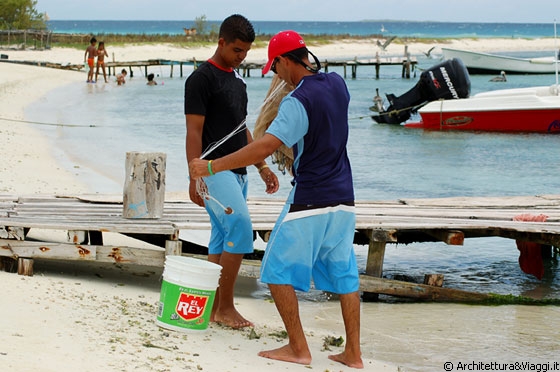 CAYO PIRATA - Pescatori roquenos si guadagnano da vivere con la pesca di aragoste, sgombri ed altre specie di pesce che sono abbondanti in queste acque