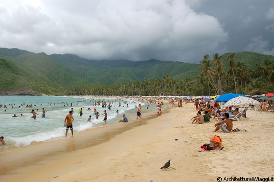 MAR DEI CARAIBI - L'ampia Playa Grande - all'orizzonte nuvole minacciose promettono un acquazzone