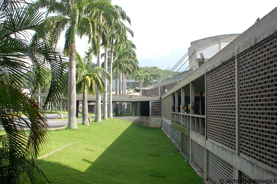 UCV CARACAS - E' mattino e non sta piovendo - il campus e i suoi verdi giardini sono illuminati da una bellissima luce