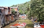PUERTO COLOMBIA. Dal ponticello vista sul canale delle barche - il fiume sfocia poco dopo nel Mar dei Caraibi