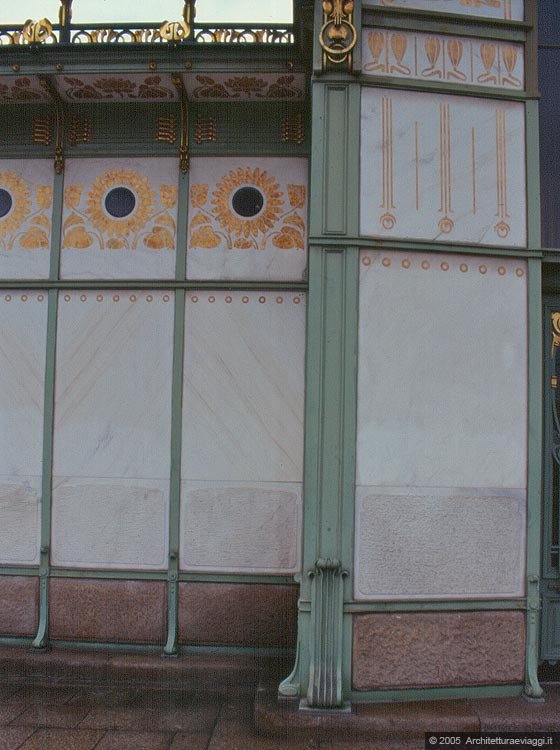 L'AREA DEL RING - Particolare dello Stadtbahn Pavillon in Karlsplatz