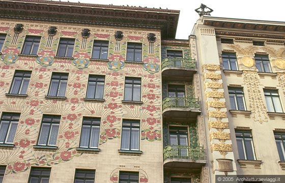 WIEDEN, MARGARETEN, MARIAHILF E NEUBAU - Majolika-haus e Wienzeilehauser - Linke Wienzeile n. 38/40 - O. Wagner 