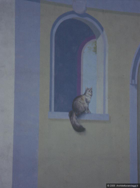 VIENNA - Un trompe d'oil sulla facciata di un edificio