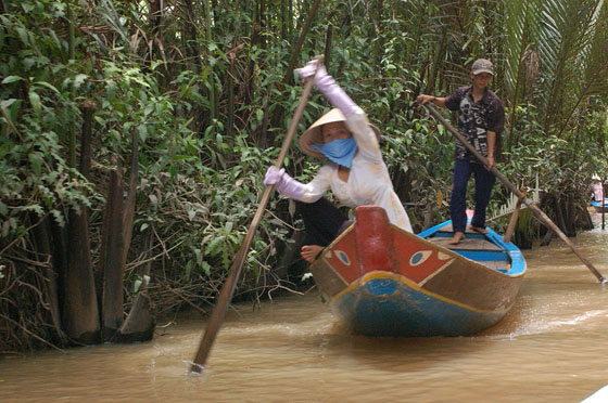 DELTA DEL MEKONG - La lussureggiante vegetazione dei canali di Unicorn Island
