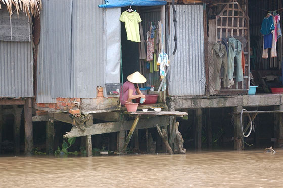 DELTA DEL MEKONG - Dintorni di Cai Rang: le palafitte 