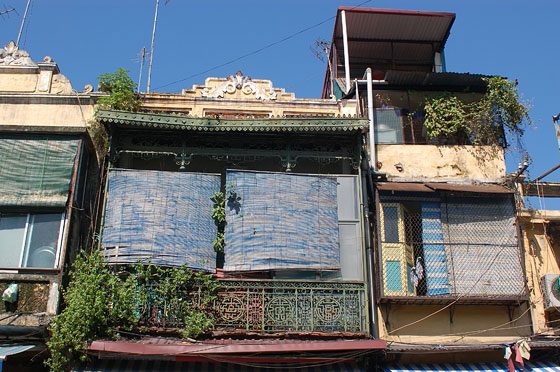 HANOI - I balconcini che si affcciano sulle stradine del Quartiere Vecchio